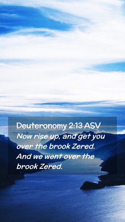 Picture 02 - Deuteronomy 2:13 ASV Mobile Phone Wallpaper - Now rise up, and get you over the brook Zered. - Mobile Bible Verse Wallpaper