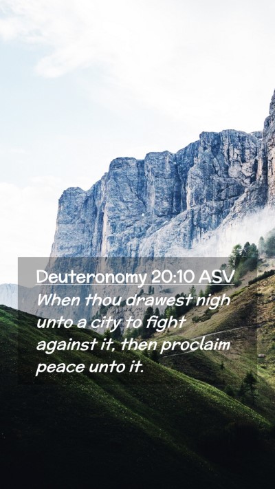 Picture 02 - Deuteronomy 20:10 ASV Mobile Phone Wallpaper - When thou drawest nigh unto a city to fight - Mobile Bible Verse Wallpaper
