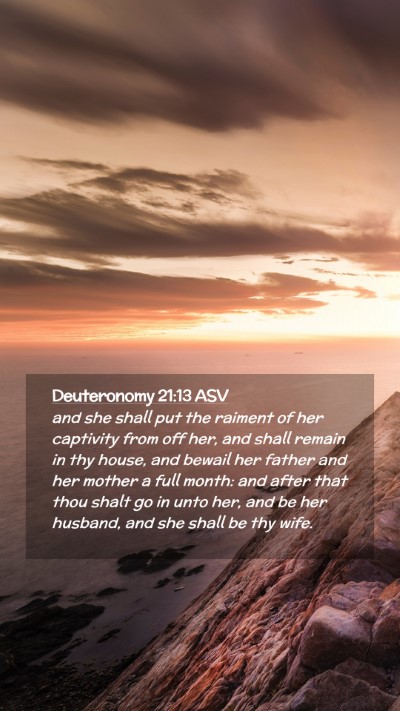 Picture 02 - Deuteronomy 21:13 ASV Mobile Phone Wallpaper - and she shall put the raiment of her captivity - Mobile Bible Verse Wallpaper