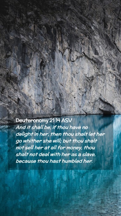 Picture 02 - Deuteronomy 21:14 ASV Mobile Phone Wallpaper - And it shall be, if thou have no delight in her, - Mobile Bible Verse Wallpaper