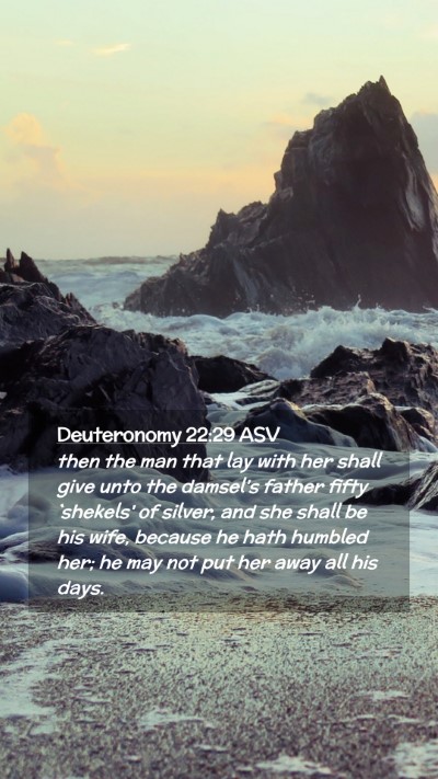 Picture 02 - Deuteronomy 22:29 ASV Mobile Phone Wallpaper - then the man that lay with her shall give unto - Mobile Bible Verse Wallpaper