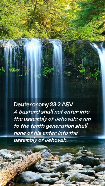 Picture 02 - Deuteronomy 23:2 ASV Mobile Phone Wallpaper - A bastard shall not enter into the assembly of - Mobile Bible Verse Wallpaper