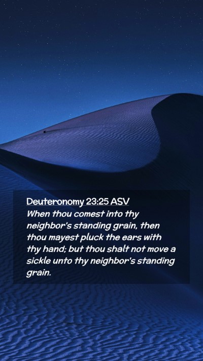 Picture 02 - Deuteronomy 23:25 ASV Mobile Phone Wallpaper - When thou comest into thy neighbor's standing - Mobile Bible Verse Wallpaper