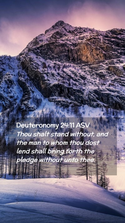 Picture 02 - Deuteronomy 24:11 ASV Mobile Phone Wallpaper - Thou shalt stand without, and the man to whom - Mobile Bible Verse Wallpaper