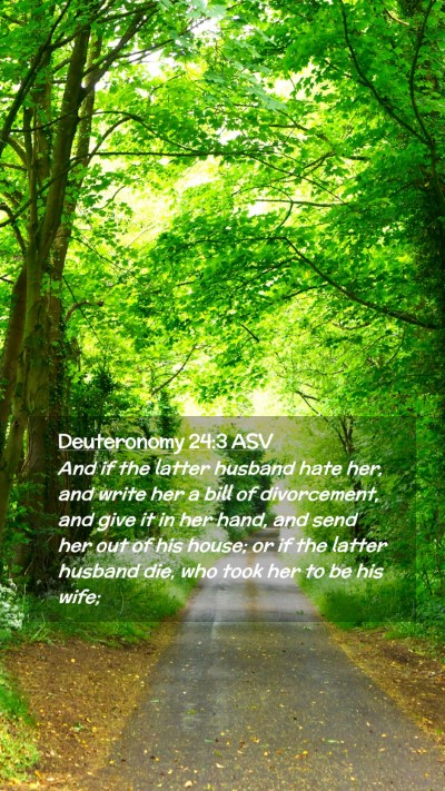 Picture 02 - Deuteronomy 24:3 ASV Mobile Phone Wallpaper - And if the latter husband hate her, and write her - Mobile Bible Verse Wallpaper