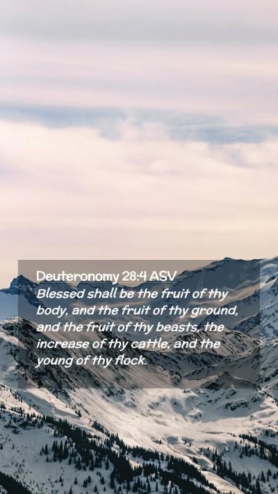 Picture 02 - Deuteronomy 28:4 ASV Mobile Phone Wallpaper - Blessed shall be the fruit of thy body, and the - Mobile Bible Verse Wallpaper