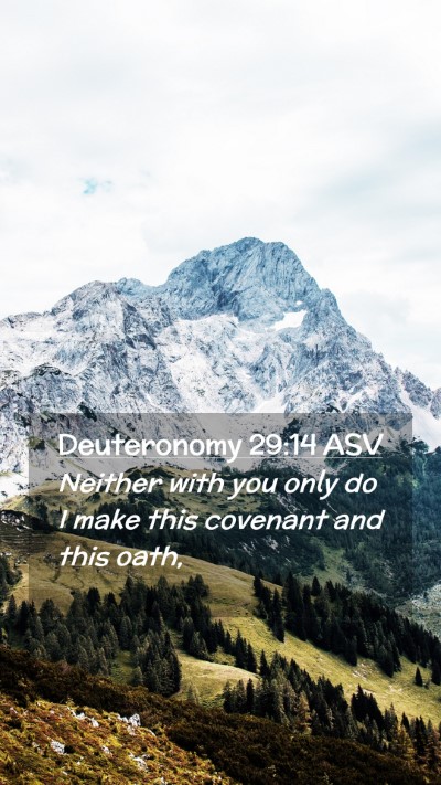 Picture 02 - Deuteronomy 29:14 ASV Mobile Phone Wallpaper - Neither with you only do I make this covenant and - Mobile Bible Verse Wallpaper