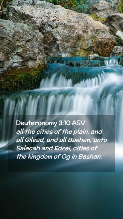 Picture 02 - Deuteronomy 3:10 ASV Mobile Phone Wallpaper - all the cities of the plain, and all Gilead, and - Mobile Bible Verse Wallpaper