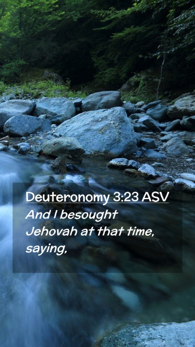 Picture 02 - Deuteronomy 3:23 ASV Mobile Phone Wallpaper - And I besought Jehovah at that time, - Mobile Bible Verse Wallpaper