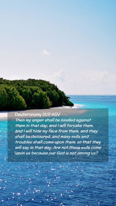 Picture 02 - Deuteronomy 31:17 ASV Mobile Phone Wallpaper - Then my anger shall be kindled against them in - Mobile Bible Verse Wallpaper