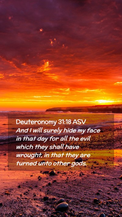Picture 02 - Deuteronomy 31:18 ASV Mobile Phone Wallpaper - And I will surely hide my face in that day for - Mobile Bible Verse Wallpaper