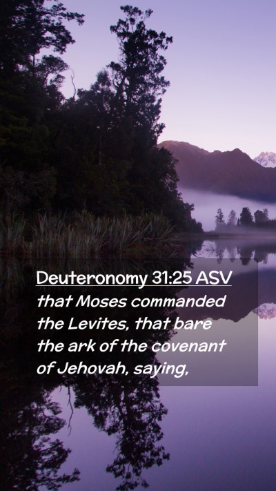 Picture 02 - Deuteronomy 31:25 ASV Mobile Phone Wallpaper - that Moses commanded the Levites, that bare the - Mobile Bible Verse Wallpaper