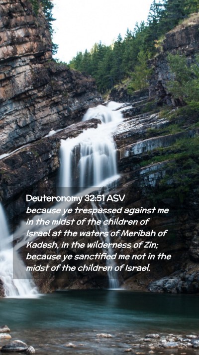 Picture 02 - Deuteronomy 32:51 ASV Mobile Phone Wallpaper - because ye trespassed against me in the midst of - Mobile Bible Verse Wallpaper