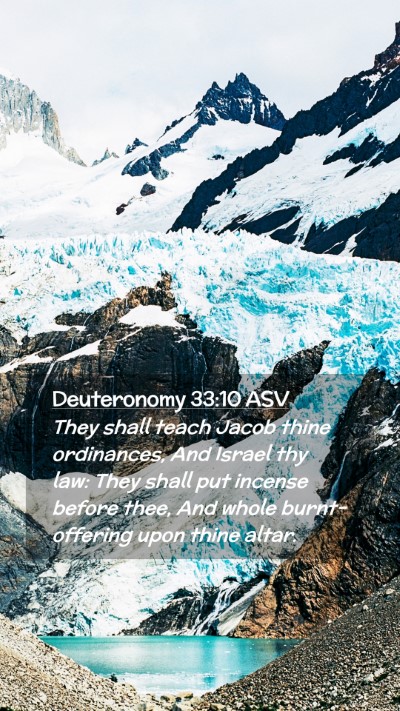 Picture 02 - Deuteronomy 33:10 ASV Mobile Phone Wallpaper - They shall teach Jacob thine ordinances, And - Mobile Bible Verse Wallpaper