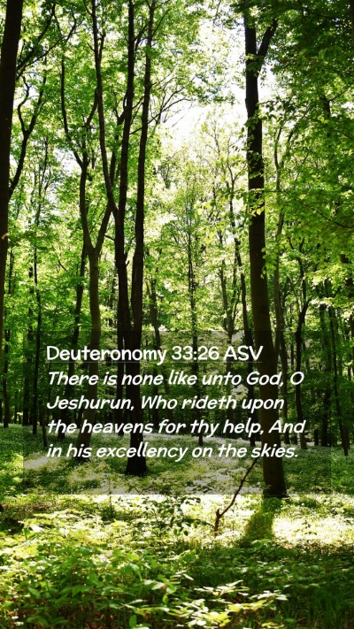 Picture 02 - Deuteronomy 33:26 ASV Mobile Phone Wallpaper - There is none like unto God, O Jeshurun, Who - Mobile Bible Verse Wallpaper