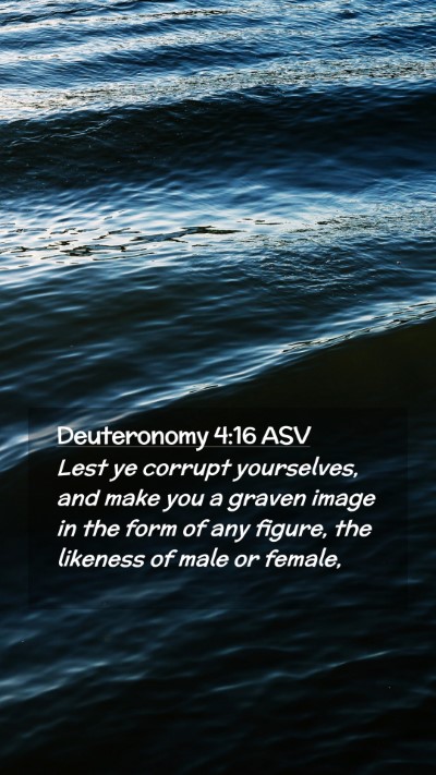Picture 02 - Deuteronomy 4:16 ASV Mobile Phone Wallpaper - Lest ye corrupt yourselves, and make you a graven - Mobile Bible Verse Wallpaper