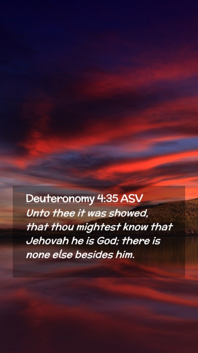 Picture 02 - Deuteronomy 4:35 ASV Mobile Phone Wallpaper - Unto thee it was showed, that thou mightest know - Mobile Bible Verse Wallpaper