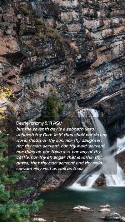 Picture 02 - Deuteronomy 5:14 ASV Mobile Phone Wallpaper - but the seventh day is a sabbath unto Jehovah thy - Mobile Bible Verse Wallpaper