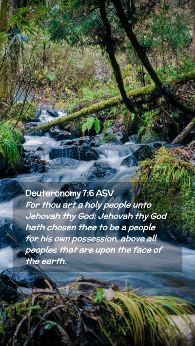 Picture 02 - Deuteronomy 7:6 ASV Mobile Phone Wallpaper - For thou art a holy people unto Jehovah thy God: - Mobile Bible Verse Wallpaper