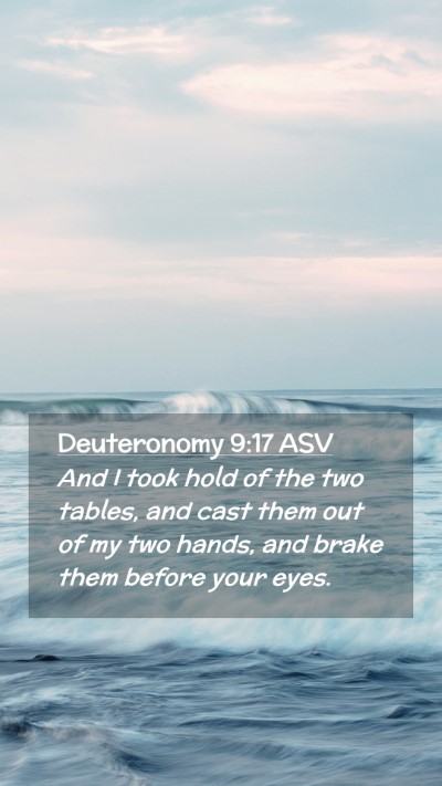 Picture 02 - Deuteronomy 9:17 ASV Mobile Phone Wallpaper - And I took hold of the two tables, and cast them - Mobile Bible Verse Wallpaper