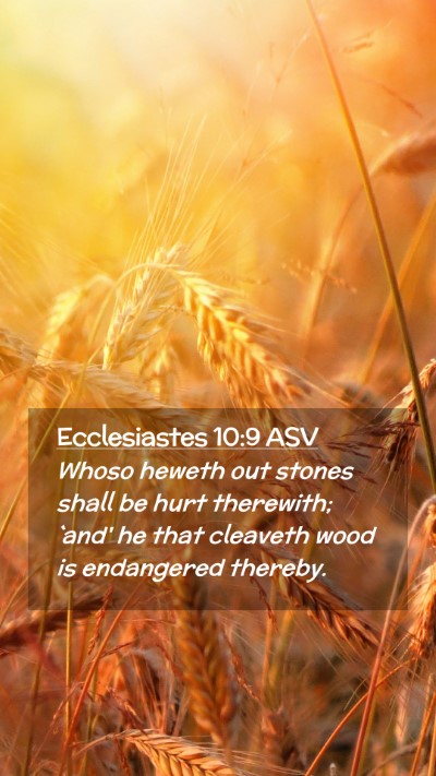 Picture 02 - Ecclesiastes 10:9 ASV Mobile Phone Wallpaper - Whoso heweth out stones shall be hurt therewith; - Mobile Bible Verse Wallpaper