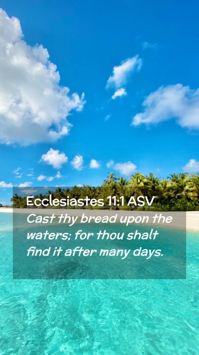 Picture 02 - Ecclesiastes 11:1 ASV Mobile Phone Wallpaper - Cast thy bread upon the waters; for thou shalt - Mobile Bible Verse Wallpaper