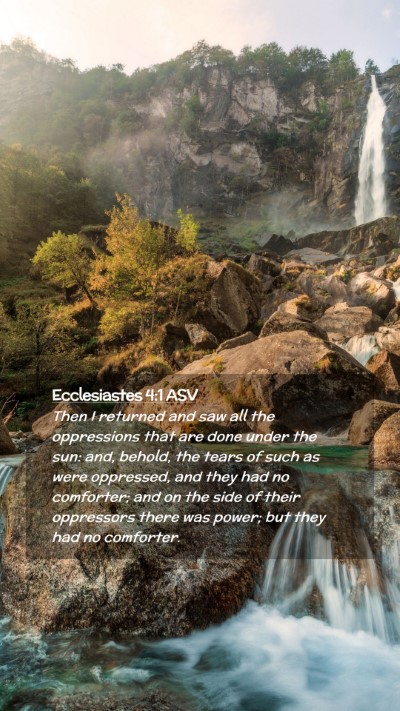 Picture 02 - Ecclesiastes 4:1 ASV Mobile Phone Wallpaper - Then I returned and saw all the oppressions that - Mobile Bible Verse Wallpaper