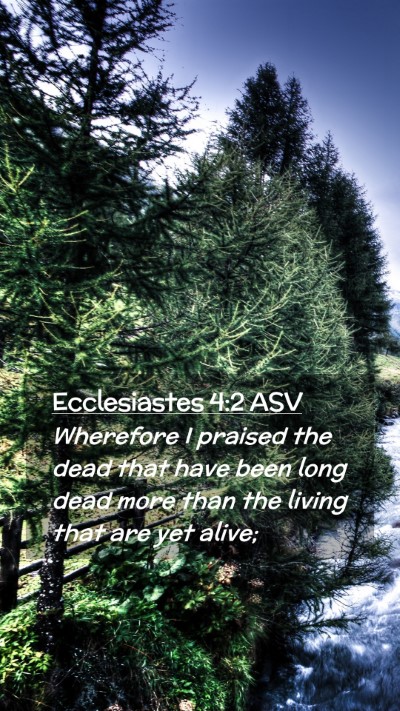 Picture 02 - Ecclesiastes 4:2 ASV Mobile Phone Wallpaper - Wherefore I praised the dead that have been long - Mobile Bible Verse Wallpaper