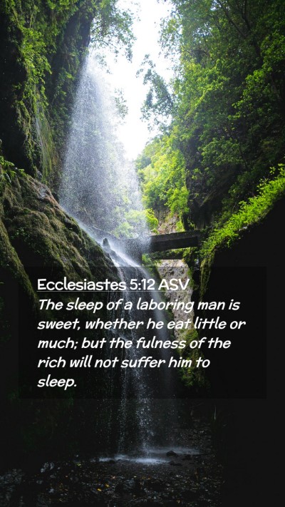 Picture 02 - Ecclesiastes 5:12 ASV Mobile Phone Wallpaper - The sleep of a laboring man is sweet, whether he - Mobile Bible Verse Wallpaper
