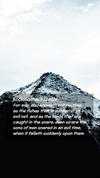 Picture 02 - Ecclesiastes 9:12 ASV Mobile Phone Wallpaper - For man also knoweth not his time: as the fishes - Mobile Bible Verse Wallpaper