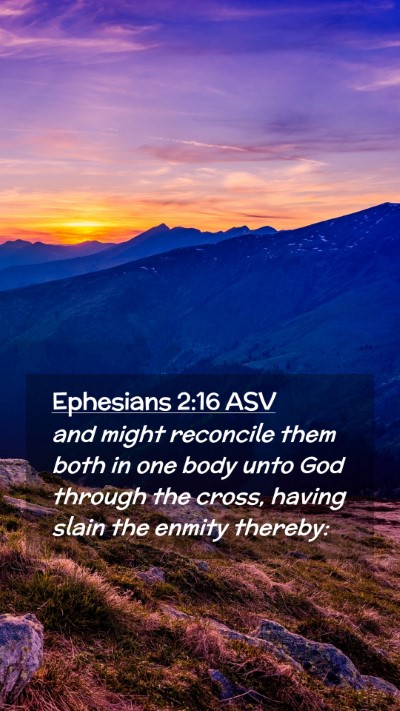 Picture 02 - Ephesians 2:16 ASV Mobile Phone Wallpaper - and might reconcile them both in one body unto - Mobile Bible Verse Wallpaper