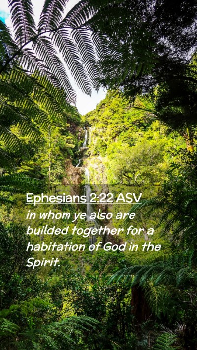 Picture 02 - Ephesians 2:22 ASV Mobile Phone Wallpaper - in whom ye also are builded together for a - Mobile Bible Verse Wallpaper