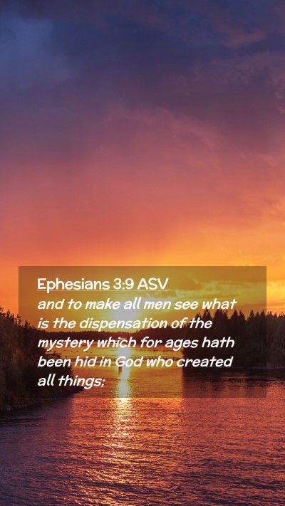 Picture 02 - Ephesians 3:9 ASV Mobile Phone Wallpaper - and to make all men see what is the dispensation - Mobile Bible Verse Wallpaper