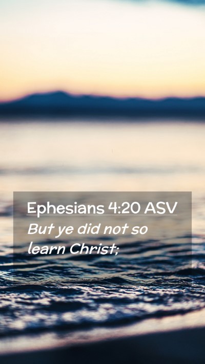 Picture 02 - Ephesians 4:20 ASV Mobile Phone Wallpaper - But ye did not so learn - Mobile Bible Verse Wallpaper