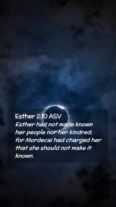 Picture 02 - Esther 2:10 ASV Mobile Phone Wallpaper - Esther had not made known her people nor her - Mobile Bible Verse Wallpaper