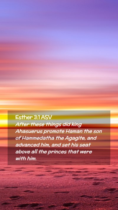 Picture 02 - Esther 3:1 ASV Mobile Phone Wallpaper - After these things did king Ahasuerus promote - Mobile Bible Verse Wallpaper