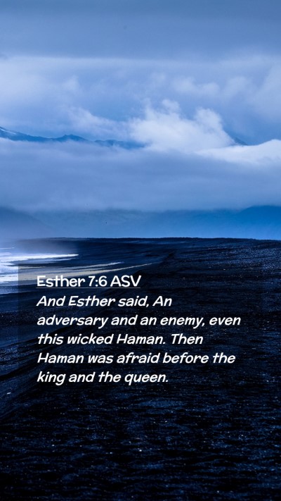 Picture 02 - Esther 7:6 ASV Mobile Phone Wallpaper - And Esther said, An adversary and an enemy, even - Mobile Bible Verse Wallpaper
