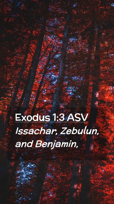 Picture 02 - Exodus 1:3 ASV Mobile Phone Wallpaper - Issachar, Zebulun, and - Mobile Bible Verse Wallpaper