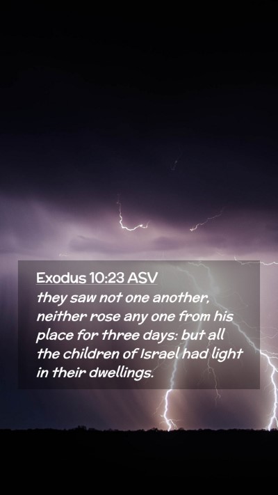 Picture 02 - Exodus 10:23 ASV Mobile Phone Wallpaper - they saw not one another, neither rose any one - Mobile Bible Verse Wallpaper