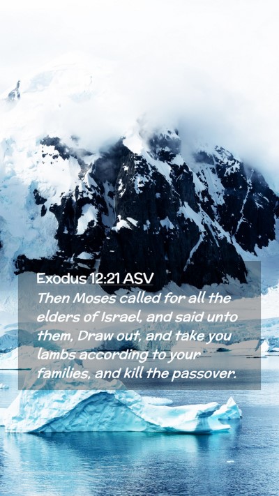 Picture 02 - Exodus 12:21 ASV Mobile Phone Wallpaper - Then Moses called for all the elders of Israel, - Mobile Bible Verse Wallpaper