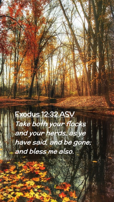 Picture 02 - Exodus 12:32 ASV Mobile Phone Wallpaper - Take both your flocks and your herds, as ye have - Mobile Bible Verse Wallpaper