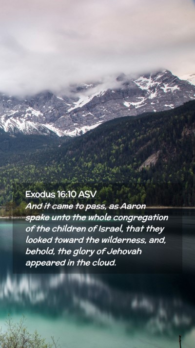 Picture 02 - Exodus 16:10 ASV Mobile Phone Wallpaper - And it came to pass, as Aaron spake unto the - Mobile Bible Verse Wallpaper