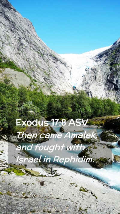 Picture 02 - Exodus 17:8 ASV Mobile Phone Wallpaper - Then came Amalek, and fought with Israel in - Mobile Bible Verse Wallpaper