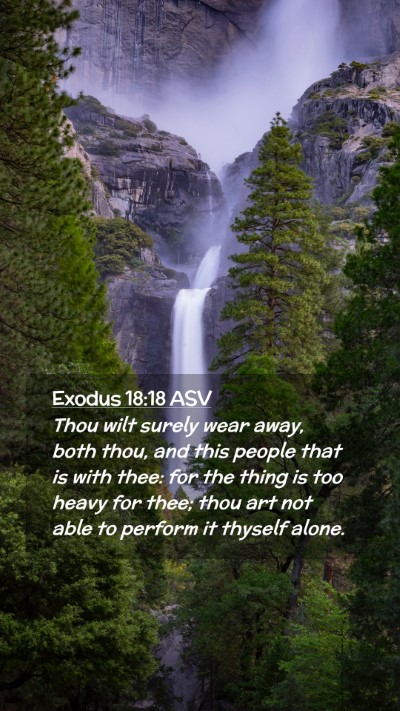 Picture 02 - Exodus 18:18 ASV Mobile Phone Wallpaper - Thou wilt surely wear away, both thou, and this - Mobile Bible Verse Wallpaper