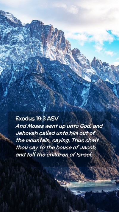 Picture 02 - Exodus 19:3 ASV Mobile Phone Wallpaper - And Moses went up unto God, and Jehovah called - Mobile Bible Verse Wallpaper