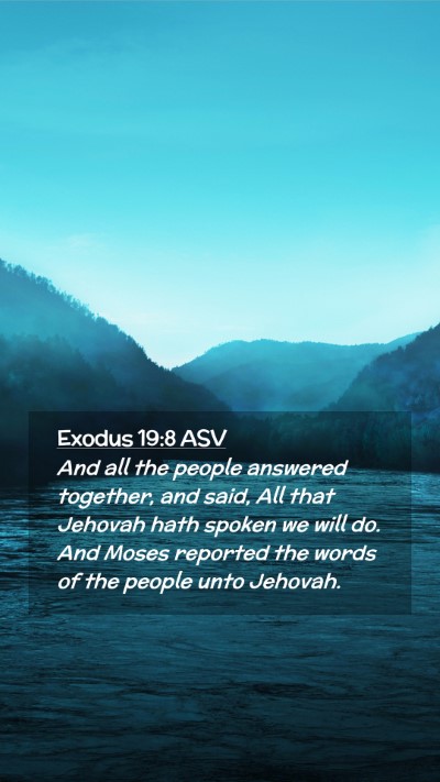 Picture 02 - Exodus 19:8 ASV Mobile Phone Wallpaper - And all the people answered together, and said, - Mobile Bible Verse Wallpaper