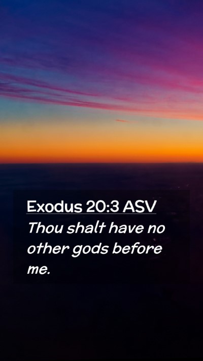 Picture 02 - Exodus 20:3 ASV Mobile Phone Wallpaper - Thou shalt have no other gods before - Mobile Bible Verse Wallpaper