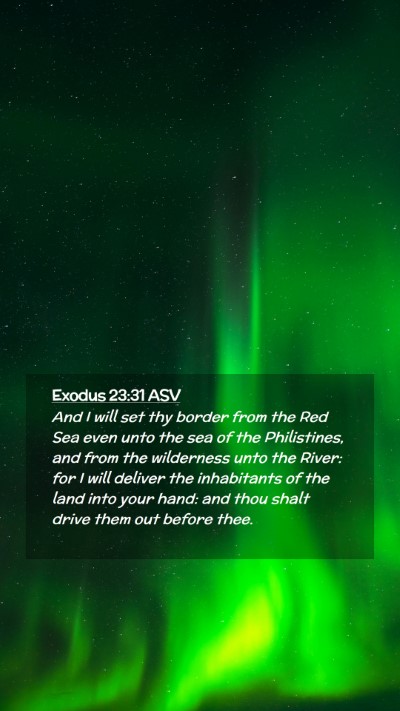Picture 02 - Exodus 23:31 ASV Mobile Phone Wallpaper - And I will set thy border from the Red Sea even - Mobile Bible Verse Wallpaper