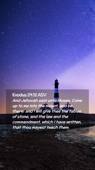 Picture 02 - Exodus 24:12 ASV Mobile Phone Wallpaper - And Jehovah said unto Moses, Come up to me into - Mobile Bible Verse Wallpaper