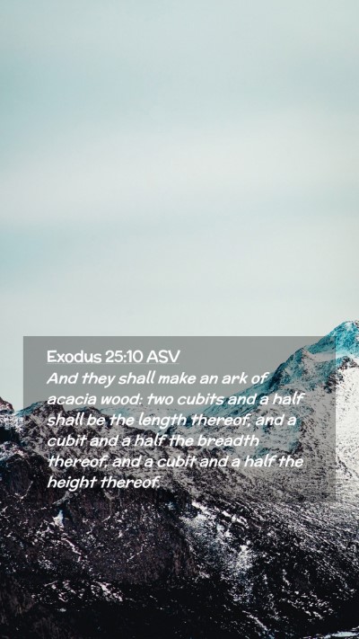 Picture 02 - Exodus 25:10 ASV Mobile Phone Wallpaper - And they shall make an ark of acacia wood: two - Mobile Bible Verse Wallpaper